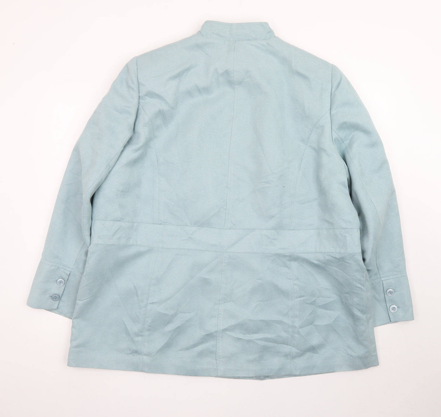 Classics Women's Blue Size 24 Mid-Length Button Jacket