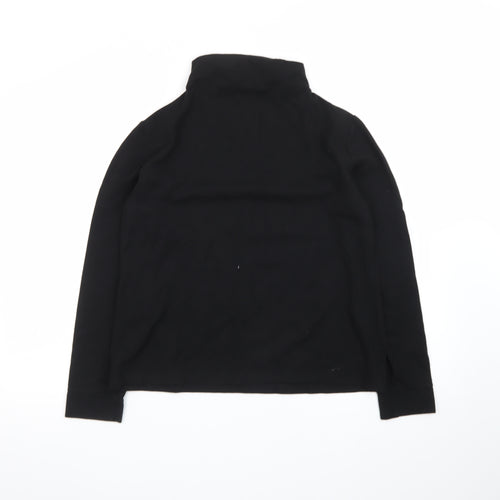 Farhi by Nicole Farhi Womens Black Roll Neck Jersey Top Size M 12