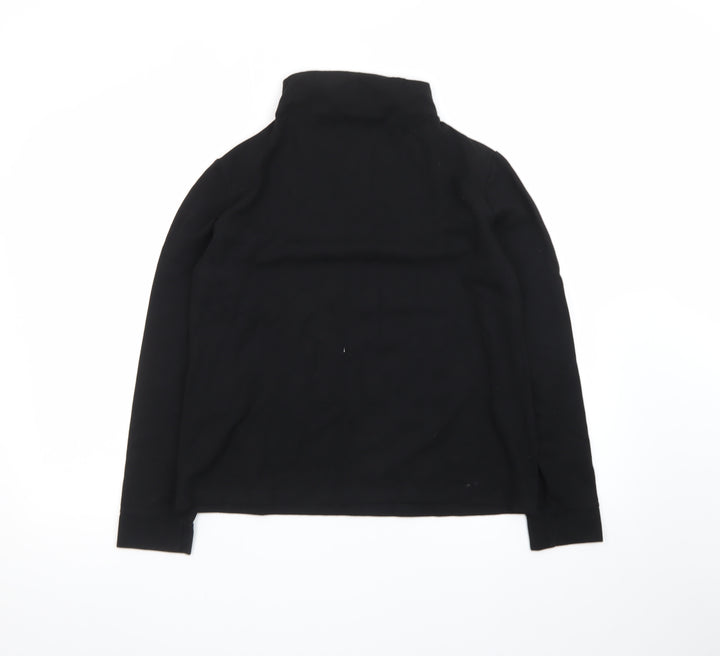 Farhi by Nicole Farhi Womens Black Roll Neck Jersey Top Size M 12