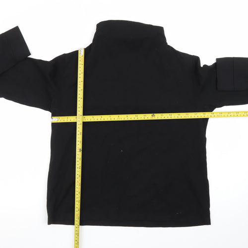 Farhi by Nicole Farhi Womens Black Roll Neck Jersey Top Size M 12
