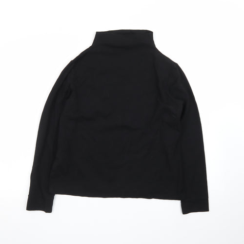 Farhi by Nicole Farhi Womens Black Roll Neck Jersey Top Size M 12