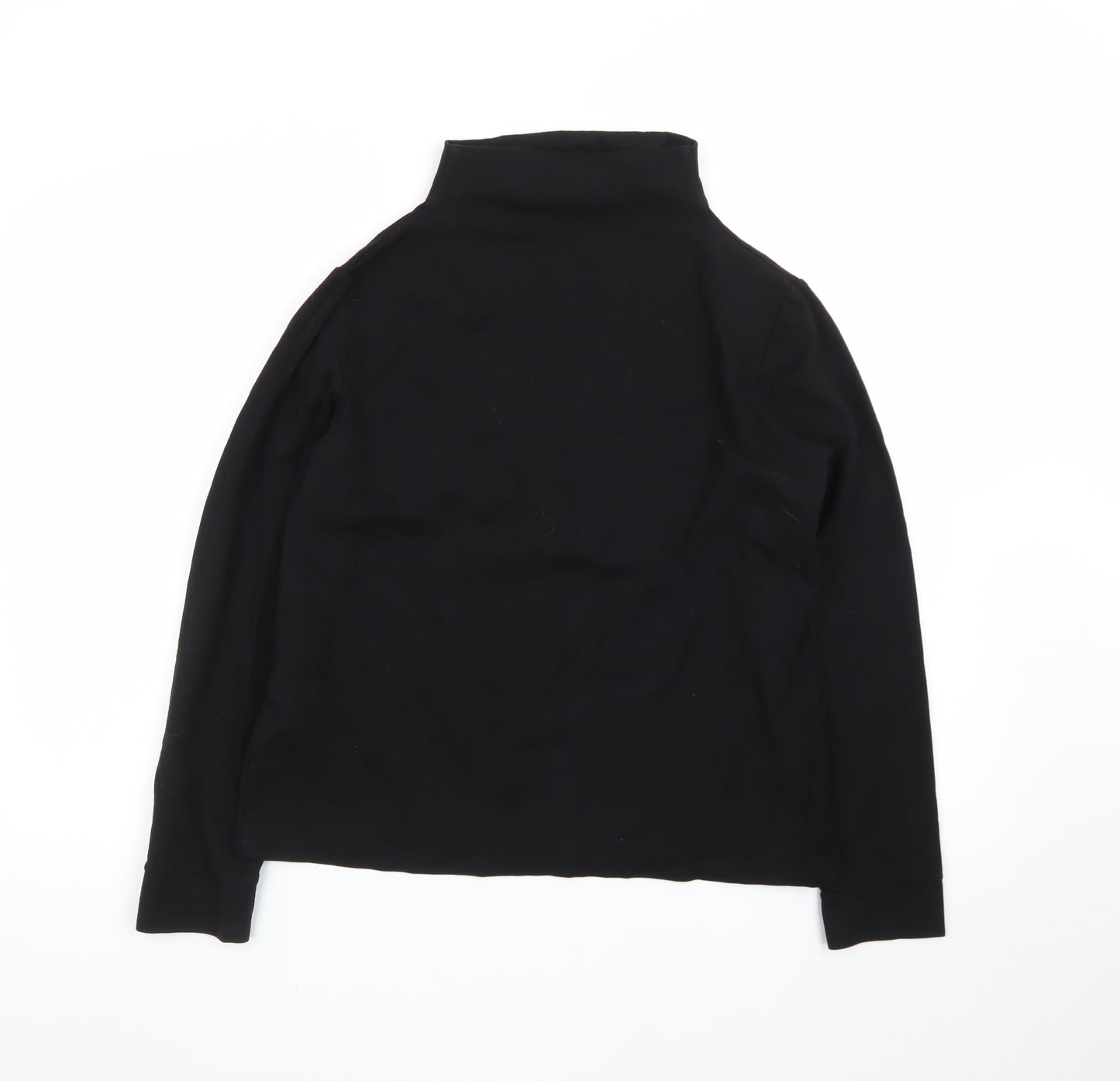 Farhi by Nicole Farhi Womens Black Roll Neck Jersey Top Size M 12