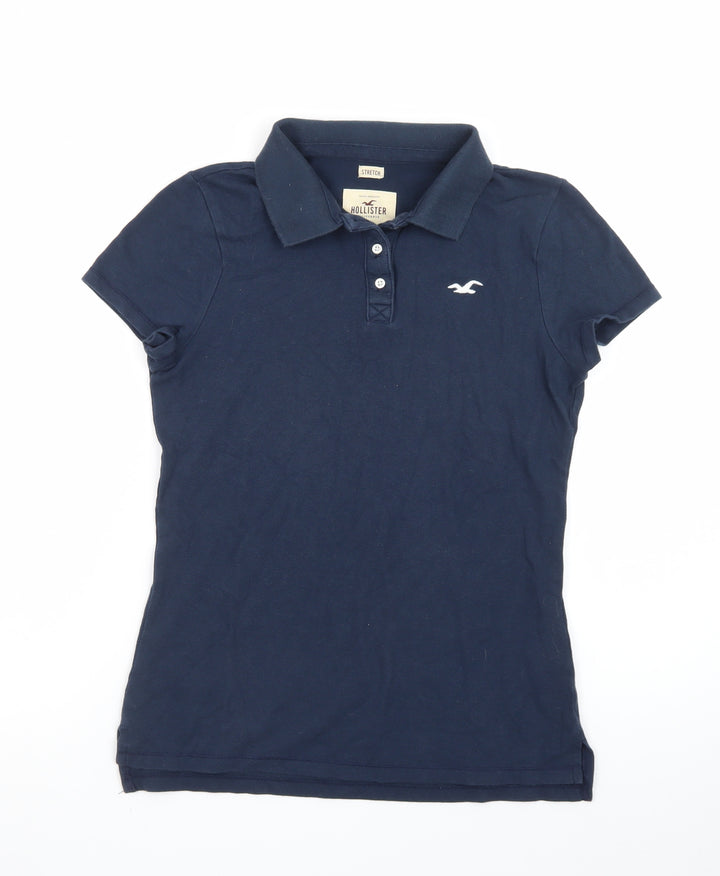 Hollister Men’s Blue Slim Fit Stretch Cotton Polo Shirt Size M