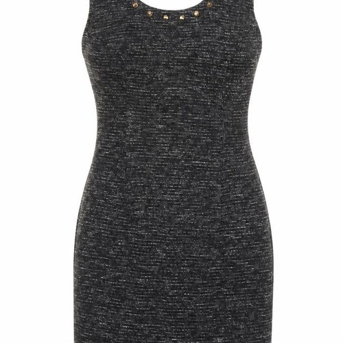 Glamorous Women’s Black Sheath Studded Short Dress Size 10
