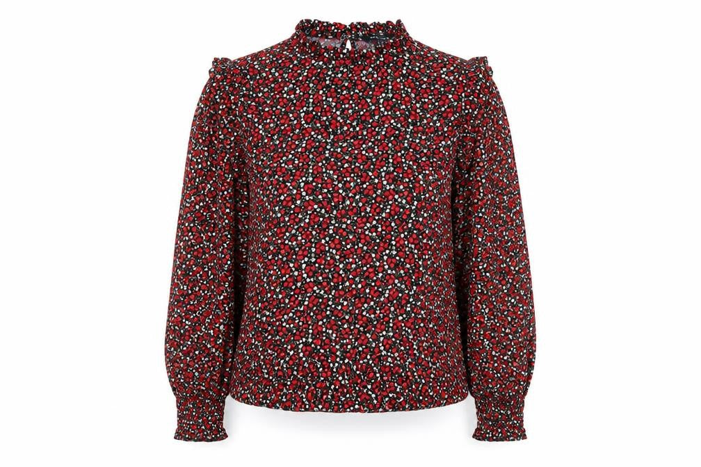 New Look Women's Multicoloured Floral Ruffle Blouse Size 12