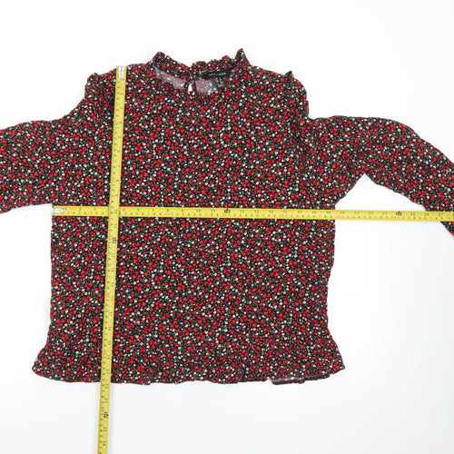 New Look Women's Multicoloured Floral Ruffle Blouse Size 12