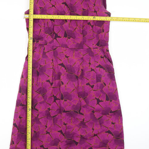 White Stuff Women’s Purple Floral Shift Dress Size 8 Sleeveless