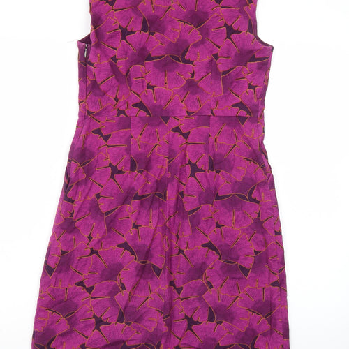 White Stuff Women’s Purple Floral Shift Dress Size 8 Sleeveless