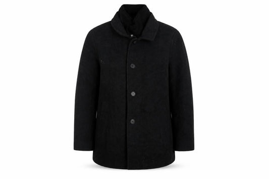Calvin Klein Men's Black Wool Blend Overcoat Size S