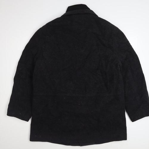Calvin Klein Men's Black Wool Blend Overcoat Size S