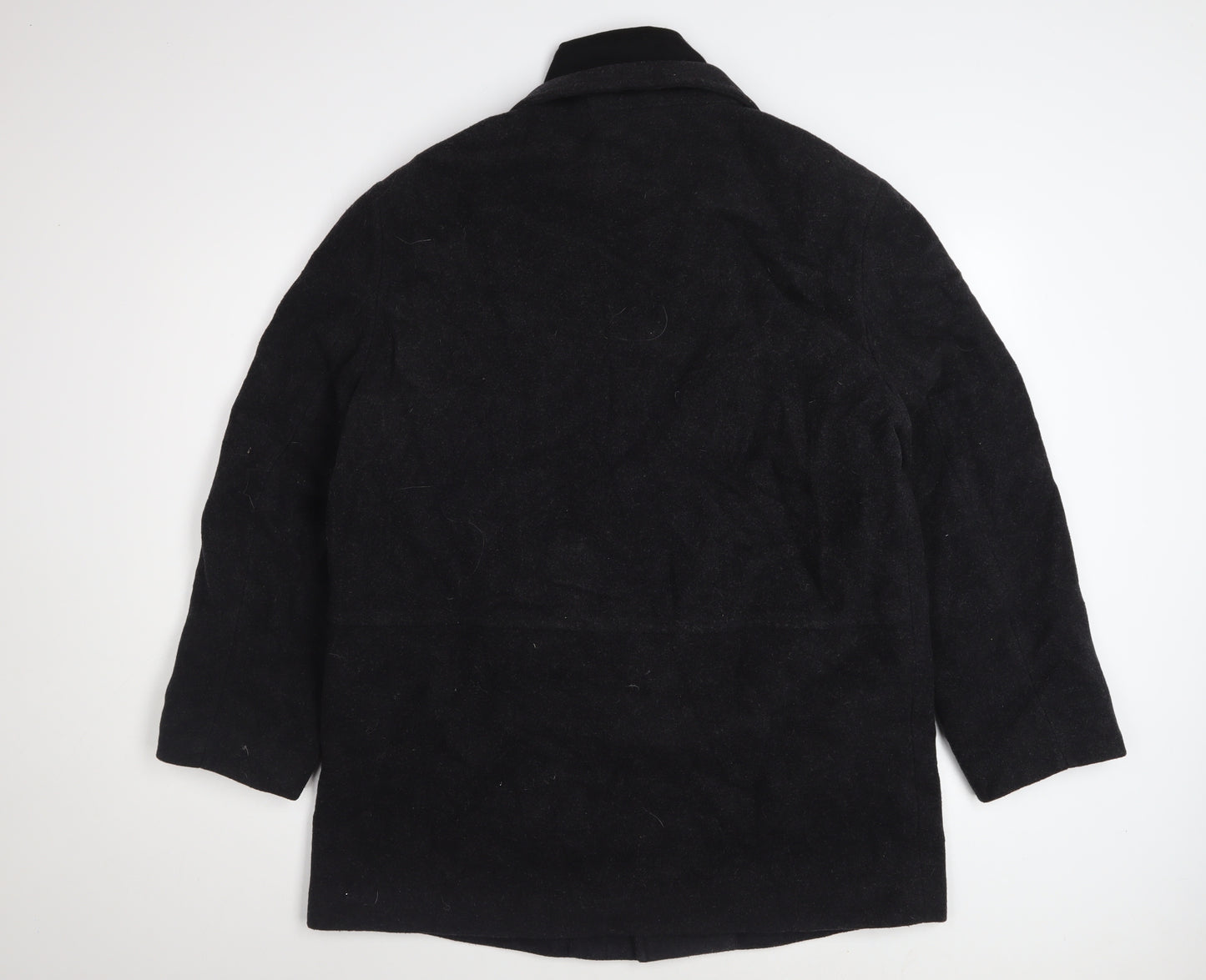 Calvin Klein Men's Black Wool Blend Overcoat Size S