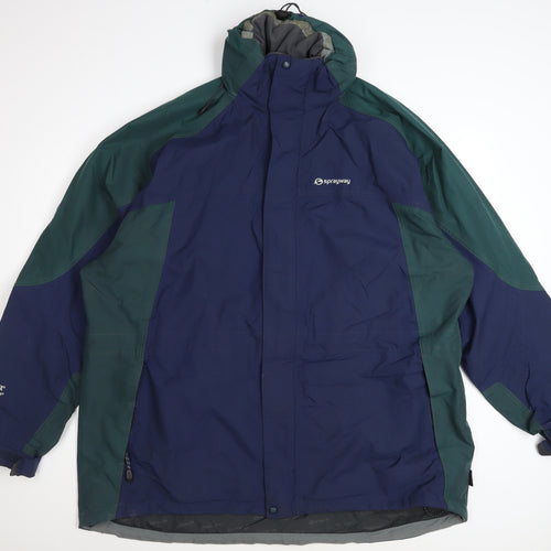Sprayway Men’s Blue 2XL Gore-Tex Waterproof Hiking Parka Jacket