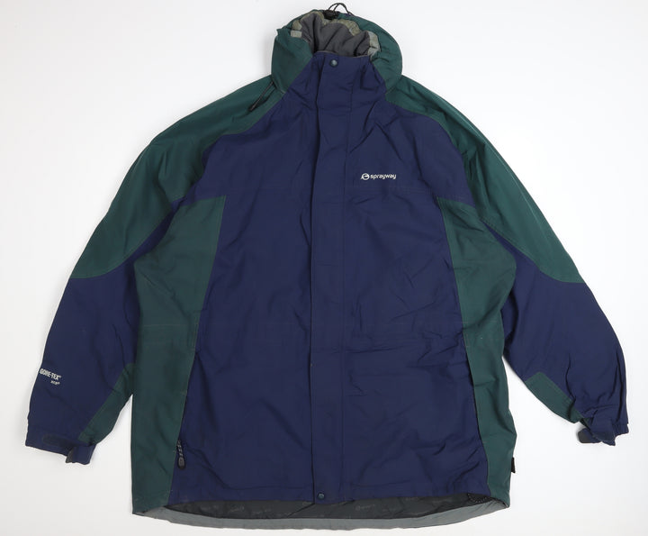 Sprayway Men’s Blue 2XL Gore-Tex Waterproof Hiking Parka Jacket