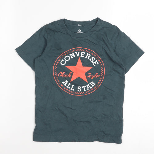 Converse Boys Green 5-6 Years Logo Graphic Cotton T-Shirt