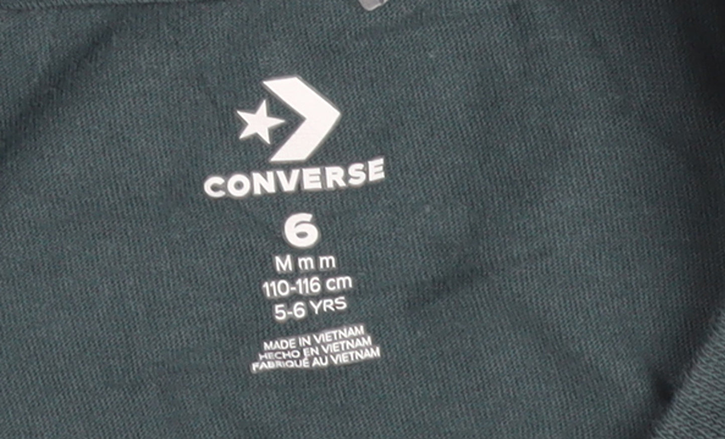 Converse Boys Green 5-6 Years Logo Graphic Cotton T-Shirt