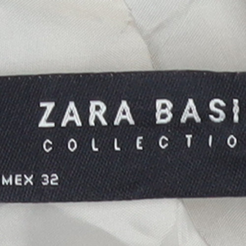 Zara Women Beige Tailored Blazer UK 14 Classic Single-Breasted Jacket
