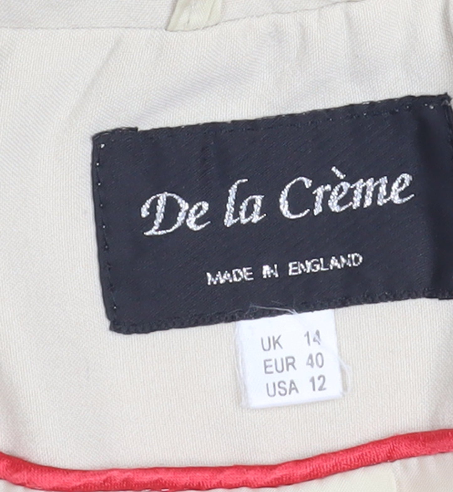De la Crème Women’s Beige Trench Coat Size 14 Belted Mid-Length