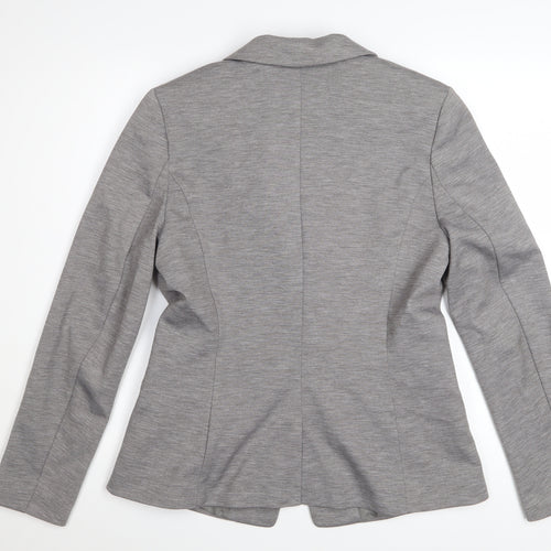 H&M Women Grey Classic Long Sleeve Blouse Size 14