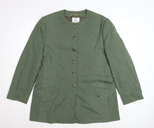 Viyella Women's Green Regular Fit Long Sleeve Country Jacket UK 16