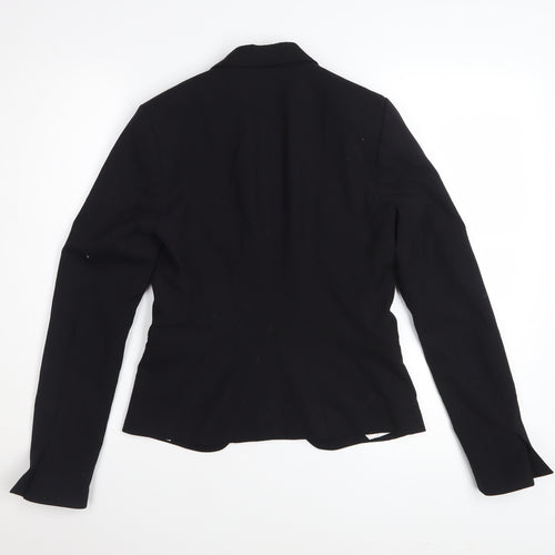 H&M Women Black Size 6 Single-Breasted Blazer Jacket