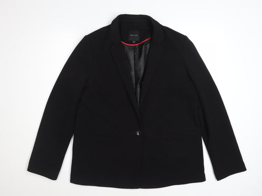 New Look Women Black Regular Fit Blazer Jacket Size 14