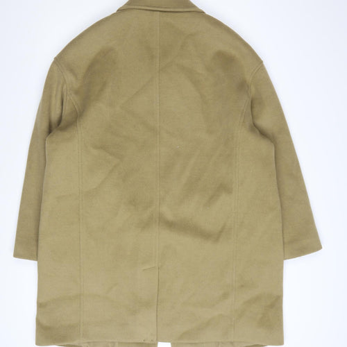 Marks and Spencer Women Beige Overcoat Size 18 Regular Polyester Blend