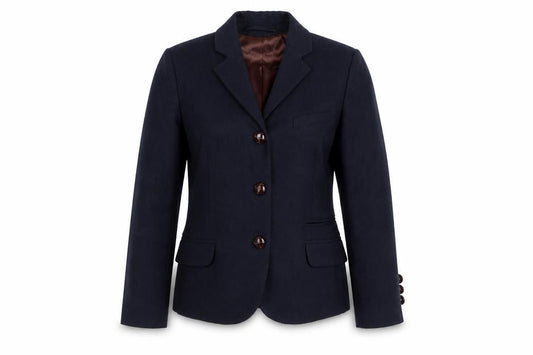 Topshop Women’s Navy Blue Wool Blend Tailored Blazer UK 8