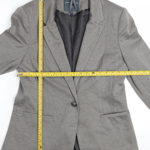 Dorothy Perkins Women’s Grey Size 14 Classic Single-Breasted Blazer