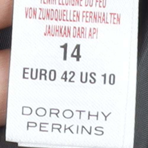 Dorothy Perkins Women’s Grey Size 14 Classic Single-Breasted Blazer