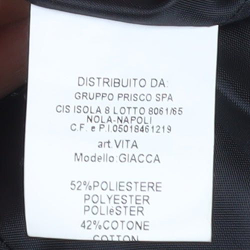 XTSY Women Green Single-Breasted Satin Blazer Size 14 Made in Italy