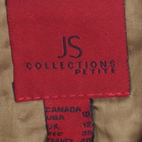 JS Collections Petite Women’s Brown Beaded 3/4 Sleeve Blazer UK 12