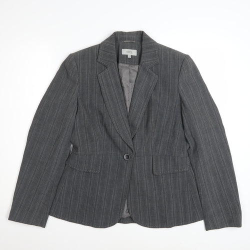 Marks and Spencer Women’s Grey Pinstripe Suit Jacket UK 12