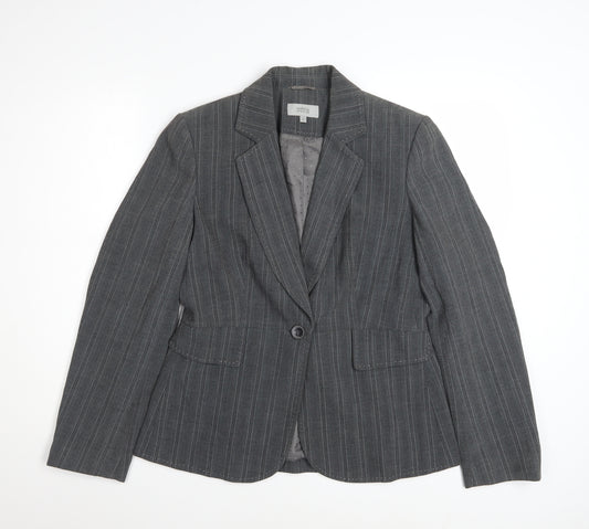 Marks and Spencer Women’s Grey Pinstripe Suit Jacket UK 12