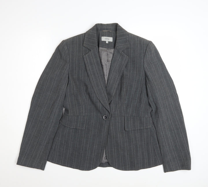 Marks and Spencer Women’s Grey Pinstripe Suit Jacket UK 12