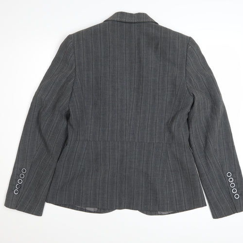 Marks and Spencer Women’s Grey Pinstripe Suit Jacket UK 12