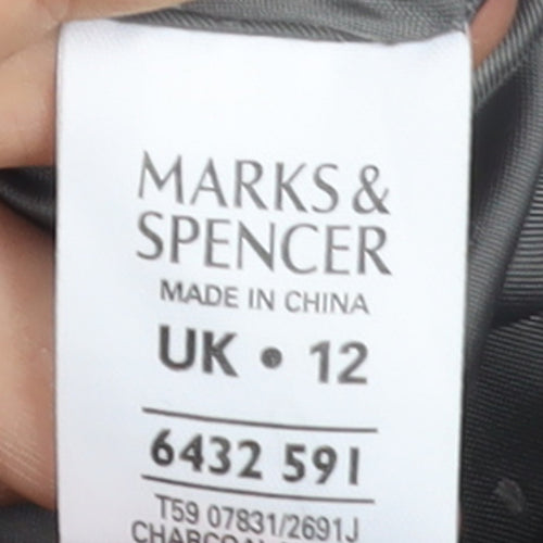 Marks and Spencer Women’s Grey Pinstripe Suit Jacket UK 12