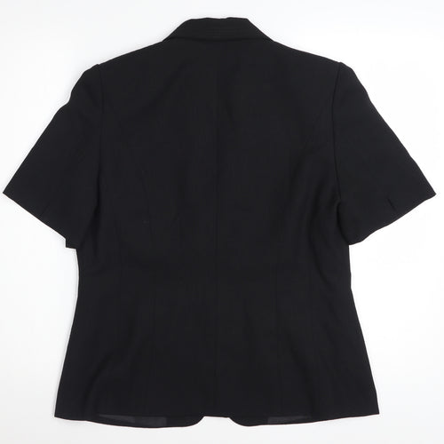 Jacques Vert Women's Black Short Sleeve Suit Jacket Size 12