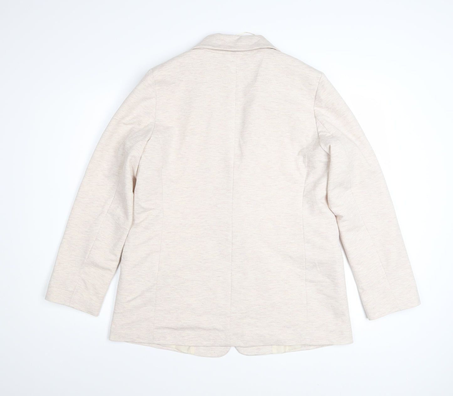 Bonmarché Women's Beige Size 14 Classic Single-Breasted Blazer