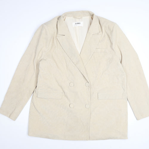 4th + Reckless Beige Double Breasted Women's Blazer UK 16