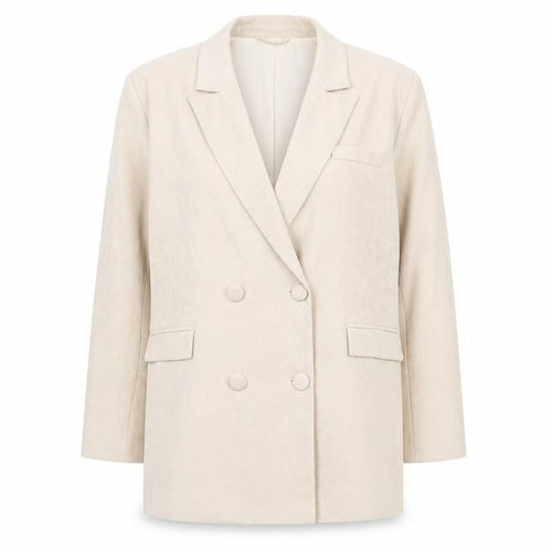 4th + Reckless Beige Double Breasted Women's Blazer UK 16