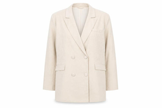 4th + Reckless Beige Double Breasted Women's Blazer UK 16