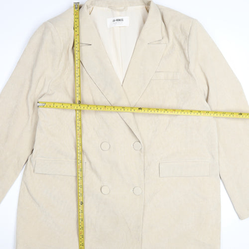 4th + Reckless Beige Double Breasted Women's Blazer UK 16