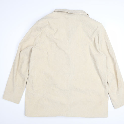 4th + Reckless Beige Double Breasted Women's Blazer UK 16