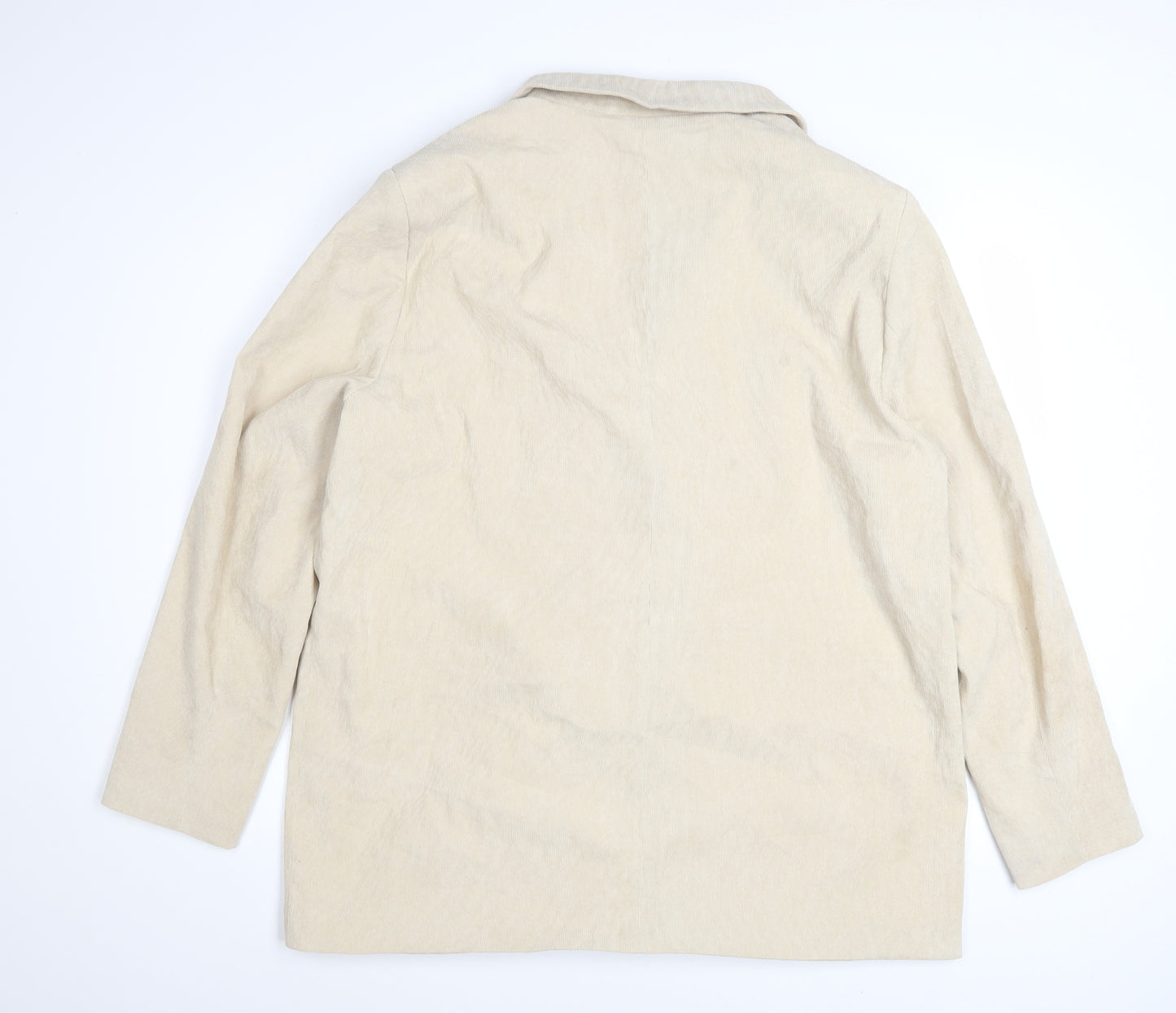 4th + Reckless Beige Double Breasted Women's Blazer UK 16