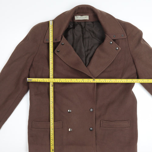 Planet Women’s Brown Wool Pea Coat Size 12 Classic Short Jacket