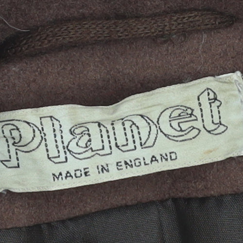Planet Women’s Brown Wool Pea Coat Size 12 Classic Short Jacket