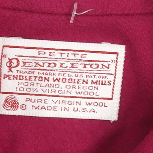 Pendleton Women’s Red Wool Petite Blazer Size 8 Classic Wool Jacket