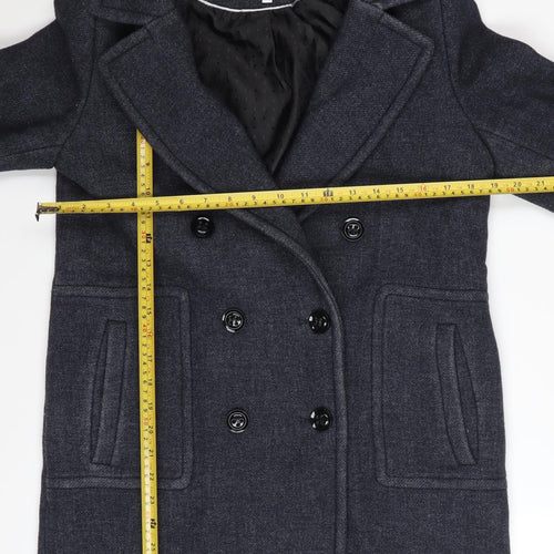 Trench & Coat Women's Grey Wool Pea Coat Size 10 Mid-Length