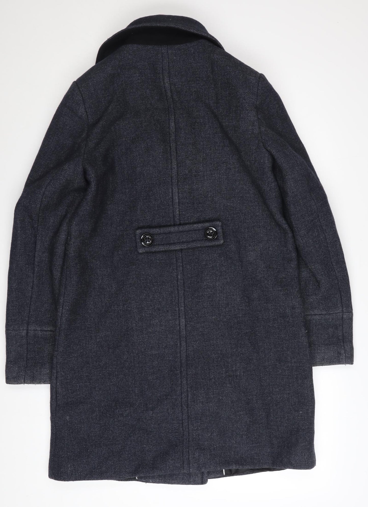 Trench & Coat Women's Grey Wool Pea Coat Size 10 Mid-Length