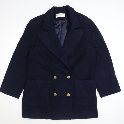 JH Collectibles Women's Blue Wool Pea Coat Size 12 Classic Style